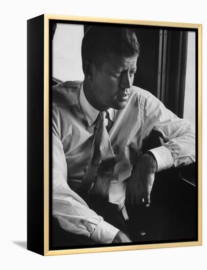 Sen. John F. Kennedy During His Presidential Campaign-null-Framed Premier Image Canvas