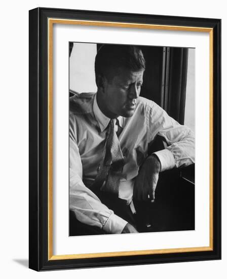 Sen. John F. Kennedy During His Presidential Campaign--Framed Photographic Print
