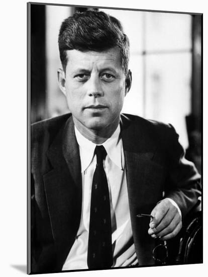 Sen. John F. Kennedy Posing for Picture-null-Mounted Photographic Print