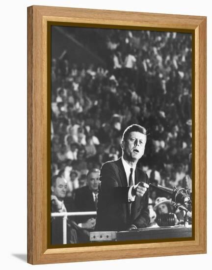 Sen. John F. Kennedy Speaking at the 1960 Democratic National Convention-Ed Clark-Framed Premier Image Canvas