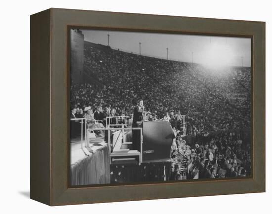 Sen. John F. Kennedy Speaking at the 1960 Democratic National Convention-Ed Clark-Framed Premier Image Canvas