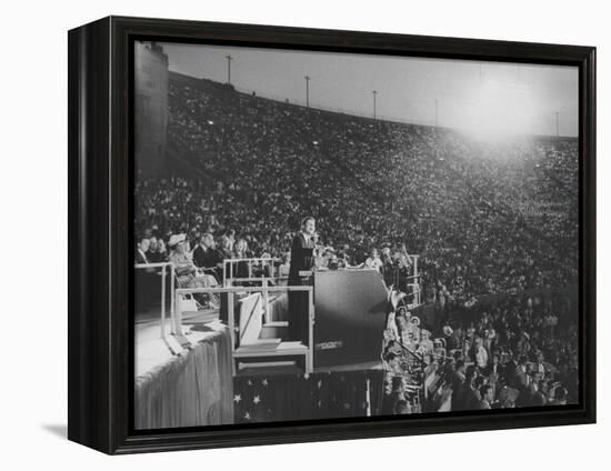 Sen. John F. Kennedy Speaking at the 1960 Democratic National Convention-Ed Clark-Framed Premier Image Canvas