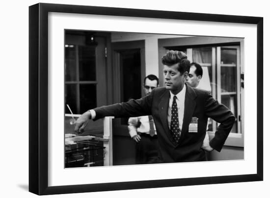 Sen. John F. Kennedy Visiting Oak Ridge National Laboratory, Feb. 24, 1959-null-Framed Photo