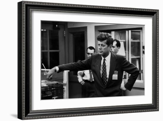 Sen. John F. Kennedy Visiting Oak Ridge National Laboratory, Feb. 24, 1959-null-Framed Photo