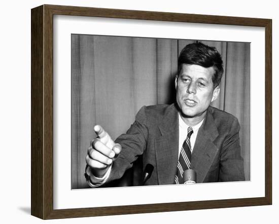 Sen John Kennedy after Making a Foreign Policy Speech in the Senate-null-Framed Photo