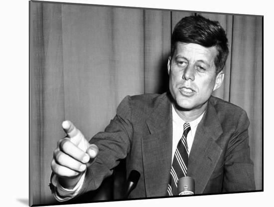 Sen John Kennedy after Making a Foreign Policy Speech in the Senate-null-Mounted Photo