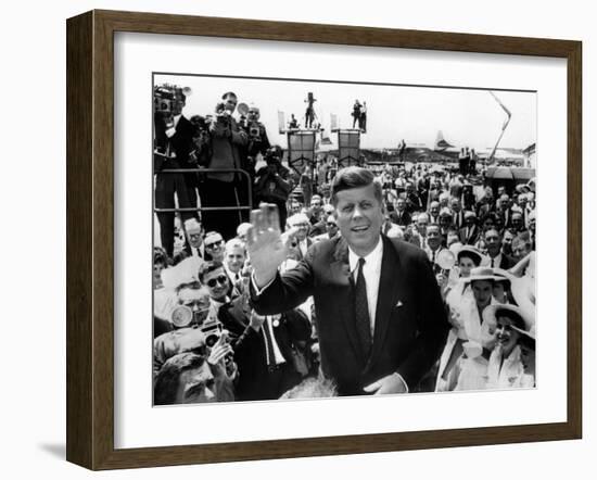 Sen John Kennedy Arrives at Los Angeles International Airport for the 1960 Democratic Convention-null-Framed Photo