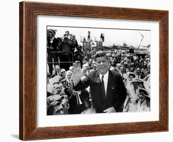 Sen John Kennedy Arrives at Los Angeles International Airport for the 1960 Democratic Convention-null-Framed Photo