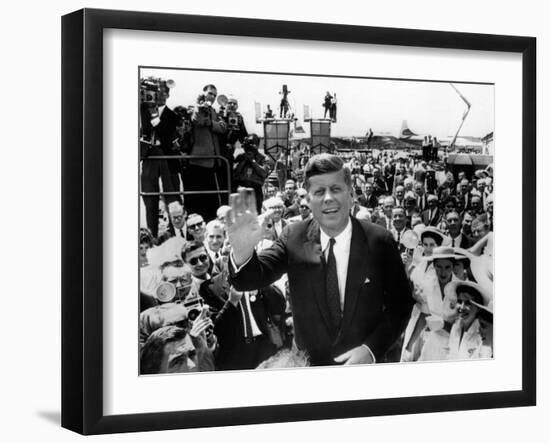 Sen John Kennedy Arrives at Los Angeles International Airport for the 1960 Democratic Convention-null-Framed Photo
