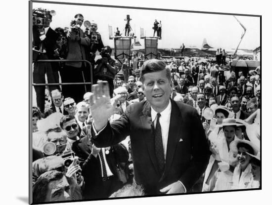 Sen John Kennedy Arrives at Los Angeles International Airport for the 1960 Democratic Convention-null-Mounted Photo