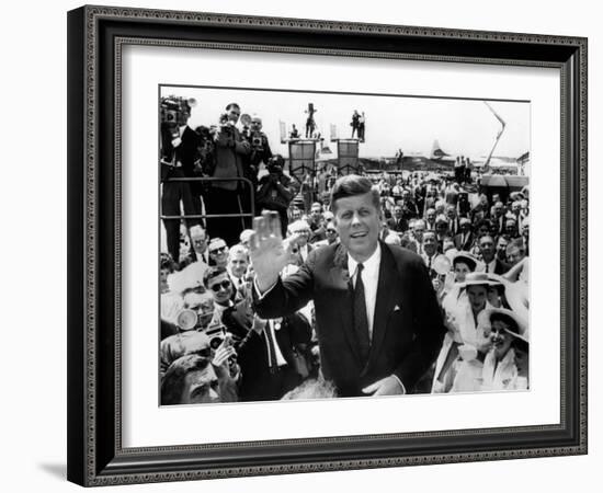 Sen John Kennedy Arrives at Los Angeles International Airport for the 1960 Democratic Convention-null-Framed Photo