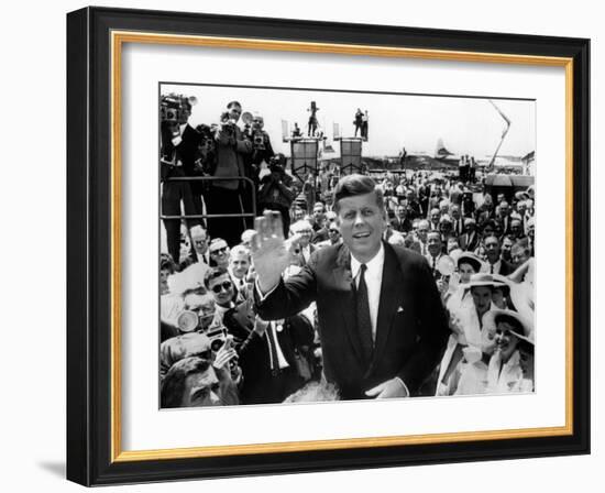 Sen John Kennedy Arrives at Los Angeles International Airport for the 1960 Democratic Convention-null-Framed Photo