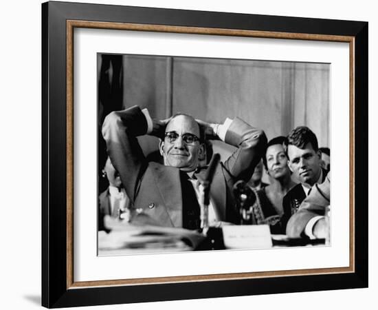 Sen. John L. Mcclellan and Robert F. Kennedy, During the Army-McCarthy Hearings-Yale Joel-Framed Photographic Print