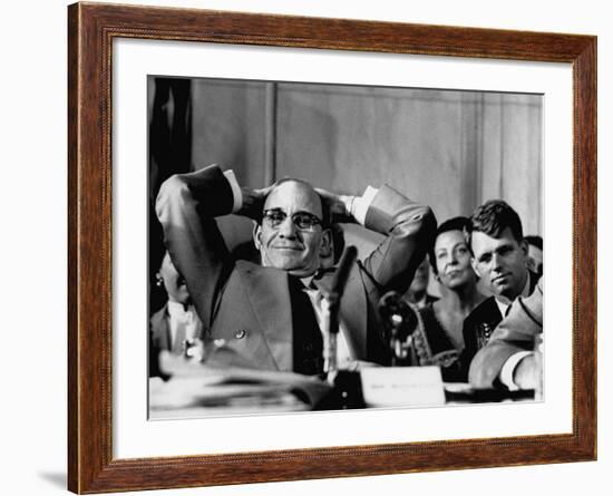 Sen. John L. Mcclellan and Robert F. Kennedy, During the Army-McCarthy Hearings-Yale Joel-Framed Photographic Print