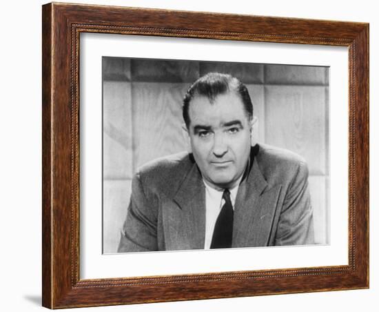 Sen. Joseph Mccarthy in 1954-null-Framed Premium Photographic Print