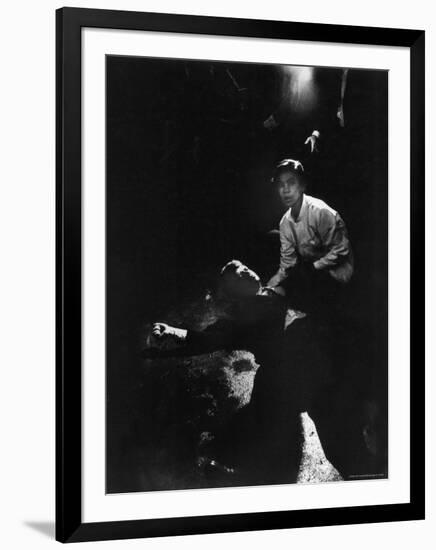 Sen. Robert Kennedy Sprawled Semiconscious in Own Blood on Floor After Being Shot in Brain and Neck-Bill Eppridge-Framed Premium Photographic Print