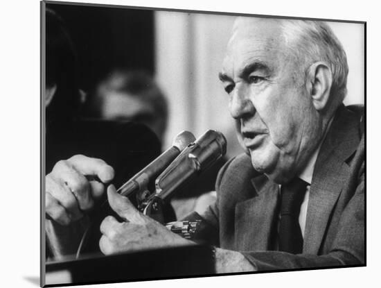 Sen. Sam Ervin Questioning Witness During Watergate Hearings-Gjon Mili-Mounted Photographic Print