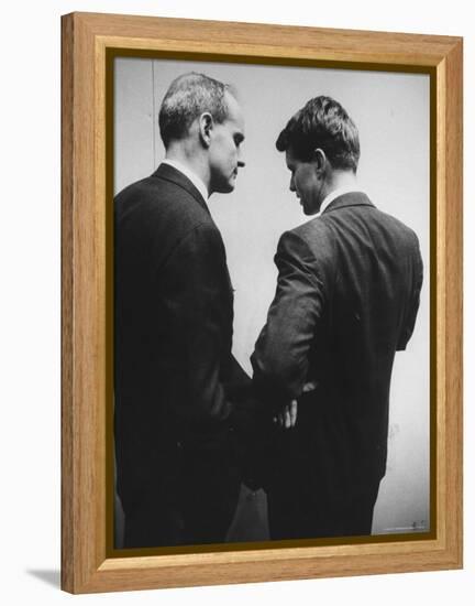 Sen. William Proxmire Talking with Robert F. Kennedy-Hank Walker-Framed Premier Image Canvas