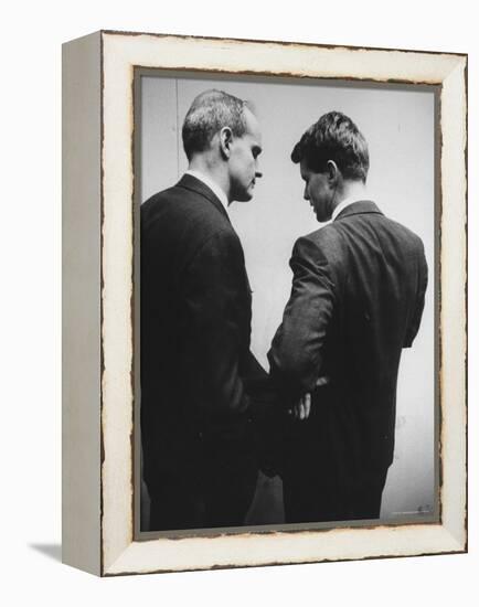 Sen. William Proxmire Talking with Robert F. Kennedy-Hank Walker-Framed Premier Image Canvas