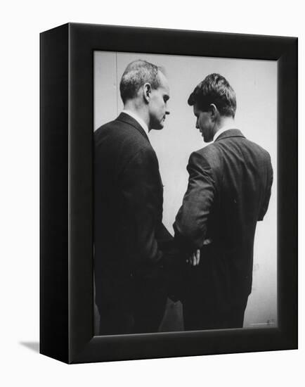 Sen. William Proxmire Talking with Robert F. Kennedy-Hank Walker-Framed Premier Image Canvas