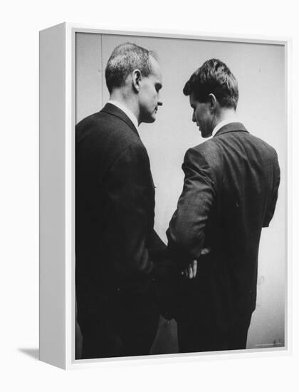 Sen. William Proxmire Talking with Robert F. Kennedy-Hank Walker-Framed Premier Image Canvas