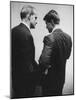 Sen. William Proxmire Talking with Robert F. Kennedy-Hank Walker-Mounted Premium Photographic Print