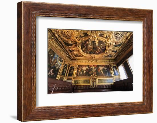 Senate Hall (Sala del Senato), Doge's Palace, Venice, UNESCO World Heritage Site, Veneto, Italy, Eu-Eleanor Scriven-Framed Photographic Print