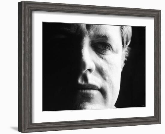 Senator Edward "Ted" Kennedy After the Infamous Chappaquiddick Incident Involving Mary Jo Kopechne-John Loengard-Framed Photographic Print