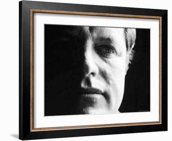 Senator Edward "Ted" Kennedy After the Infamous Chappaquiddick Incident Involving Mary Jo Kopechne-John Loengard-Framed Photographic Print