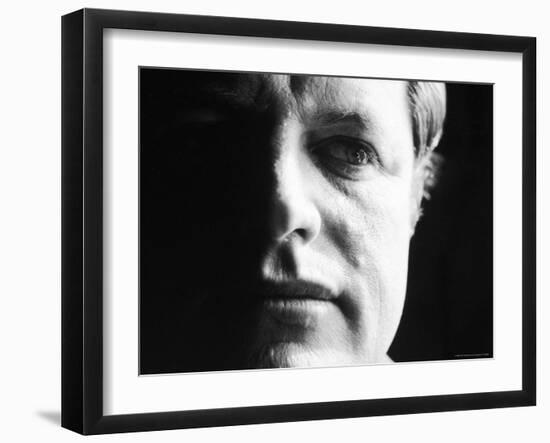 Senator Edward "Ted" Kennedy After the Infamous Chappaquiddick Incident Involving Mary Jo Kopechne-John Loengard-Framed Photographic Print