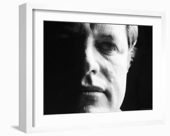 Senator Edward "Ted" Kennedy After the Infamous Chappaquiddick Incident Involving Mary Jo Kopechne-John Loengard-Framed Photographic Print