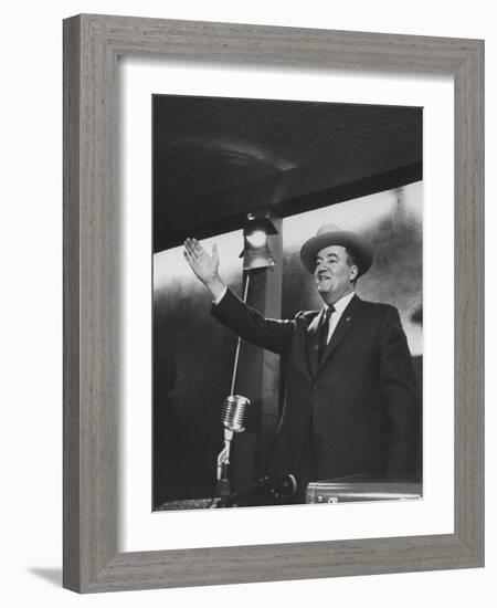 Senator Hubert H. Humphrey at the Western States Democratic Conference-Thomas D^ Mcavoy-Framed Photographic Print