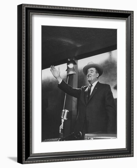 Senator Hubert H. Humphrey at the Western States Democratic Conference-Thomas D^ Mcavoy-Framed Photographic Print