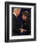 Senator Joe Biden and Governor Sarah Palin Shake Hands before the Start of Vice Presidential Debate-null-Framed Photographic Print