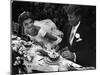 Senator John F. Kennedy and Bride Jacqueline Enjoying Dinner at Their Outdoor Wedding Celebration-Lisa Larsen-Mounted Photographic Print