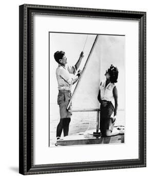 Senator John F Kennedy and Fiancée Miss Jacqueline Bouvier of Newport, Jun 26, 1953-null-Framed Photo