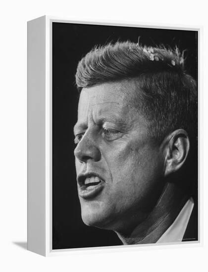 Senator John F. Kennedy During Campaign For Presidency-Paul Schutzer-Framed Premier Image Canvas