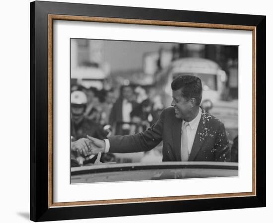 Senator John F. Kennedy During Campaigning-Paul Schutzer-Framed Photographic Print