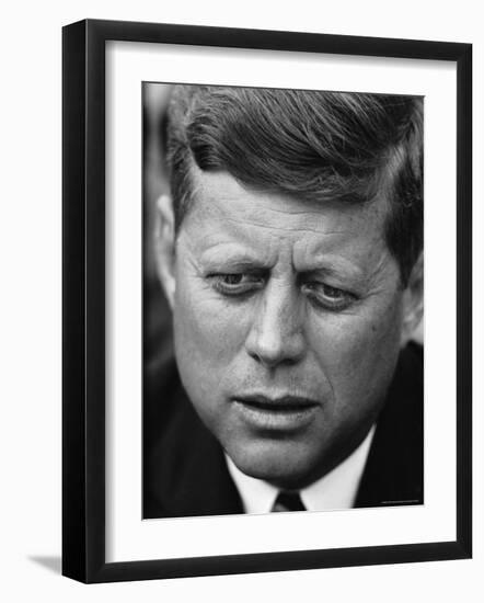 Senator John F. Kennedy During Press Conference at Gracie Mansion-Howard Sochurek-Framed Photographic Print