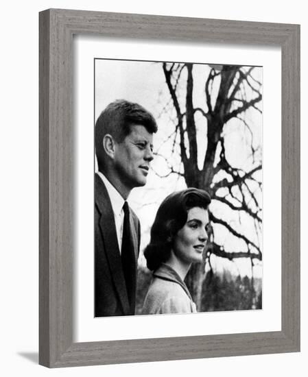 Senator John F. Kennedy, Jackie Kennedy, 1956-null-Framed Photo