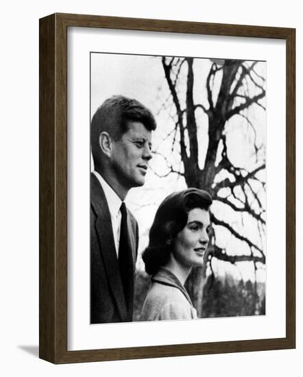 Senator John F. Kennedy, Jackie Kennedy, 1956-null-Framed Photo