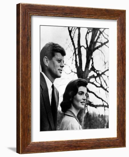 Senator John F. Kennedy, Jackie Kennedy, 1956-null-Framed Photo