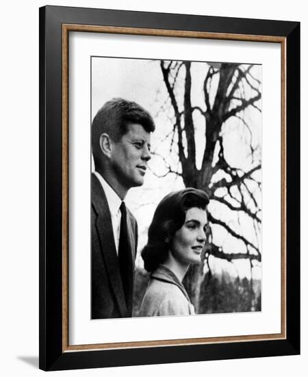 Senator John F. Kennedy, Jackie Kennedy, 1956-null-Framed Photo