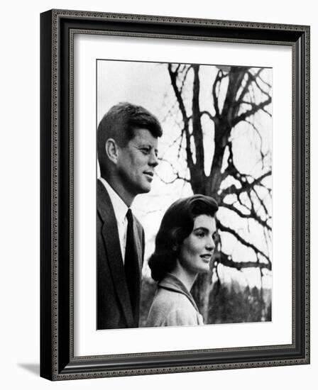 Senator John F. Kennedy, Jackie Kennedy, 1956-null-Framed Photo