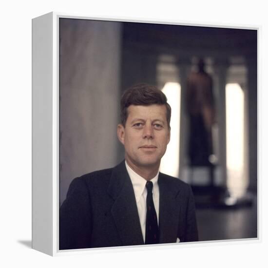 Senator John F. Kennedy Portrait, 1957-Hank Walker-Framed Premier Image Canvas