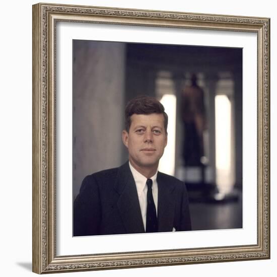 Senator John F. Kennedy Portrait, 1957-Hank Walker-Framed Photographic Print