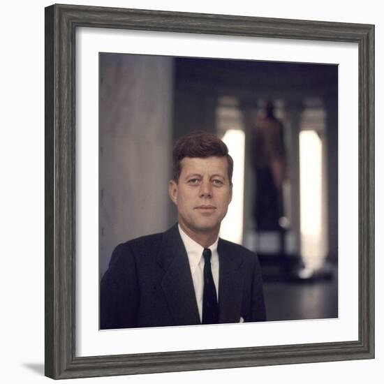 Senator John F. Kennedy Portrait, 1957-Hank Walker-Framed Photographic Print