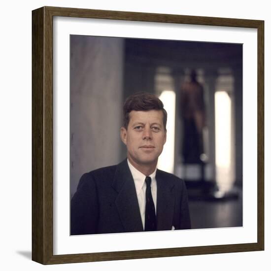 Senator John F. Kennedy Portrait, 1957-Hank Walker-Framed Photographic Print