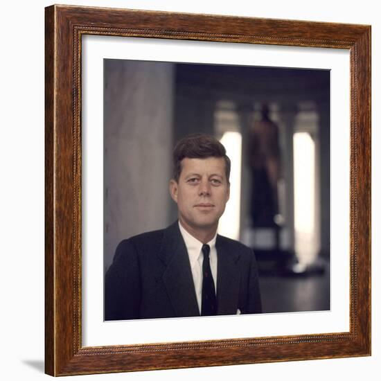 Senator John F. Kennedy Portrait, 1957-Hank Walker-Framed Photographic Print