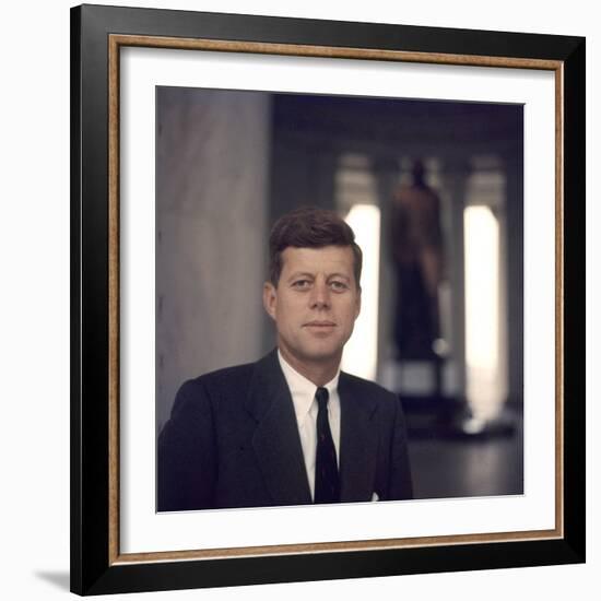 Senator John F. Kennedy Portrait, 1957-Hank Walker-Framed Photographic Print